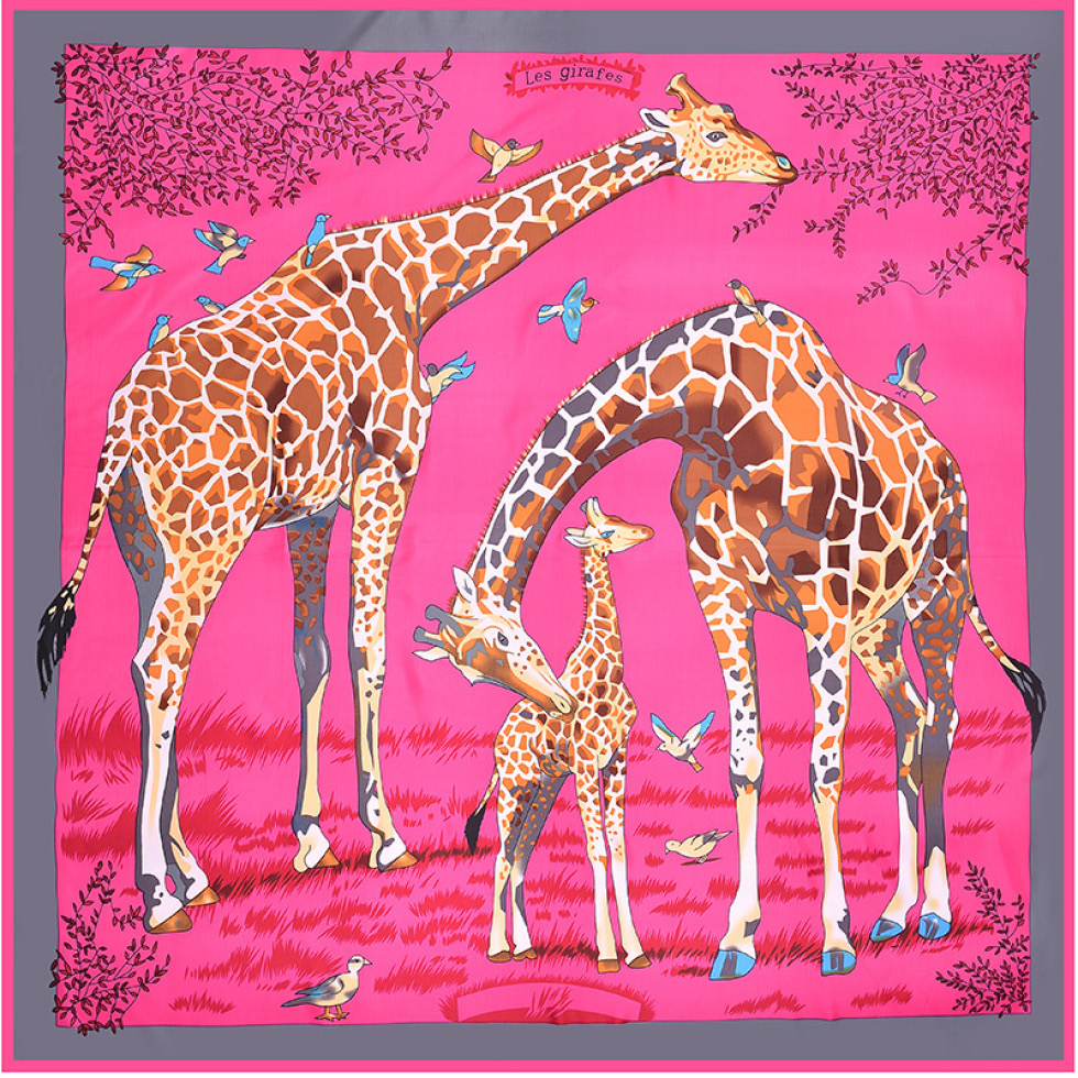 Pink Giraffes Scarf