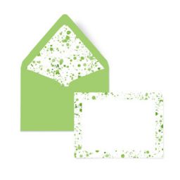 Green Splatter Handmade Stationary Notecards-Set of 10