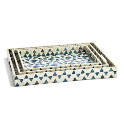 Blue & White – Mother of Pearl Gallery Tray