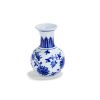 CHINOISERIE STYLE VASE #1- BLUE AND WHITE PORCELAIN