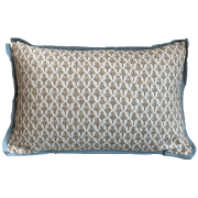 Brown & White Patterned Lumbar Pillow
