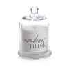 Amber Musk Scented Candle Jar w/ Glass Dome