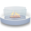 Lexington Tabletop Bio-ethanol Fireplace in White