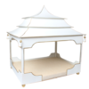Pagoda Pet Bed Ivory and Gold