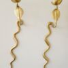 Solid Brass Cobra Candle Sconces