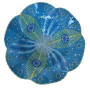 Large Handpainted Ceramic Bowl- Blue