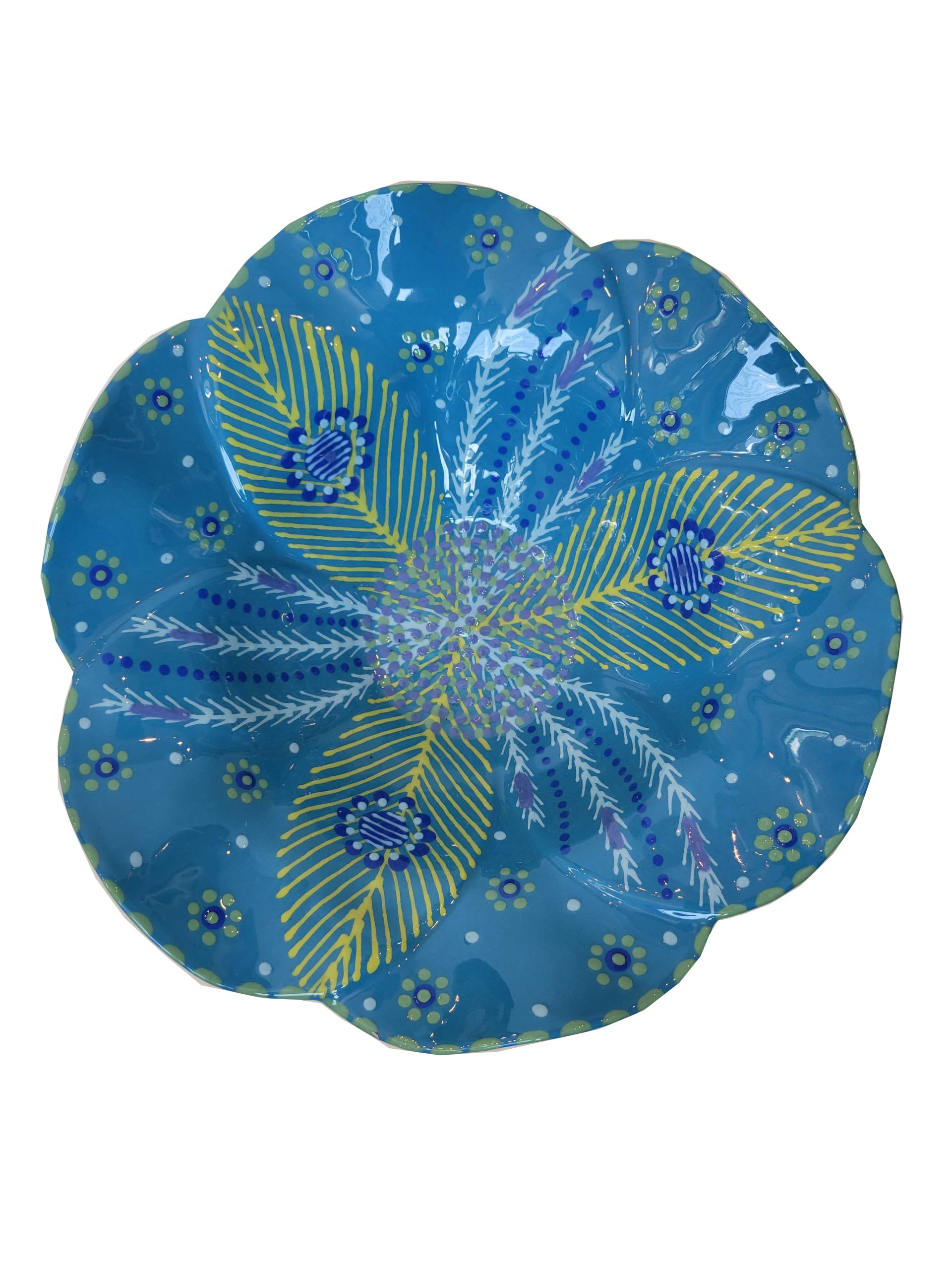 Large African Bowl- Blue