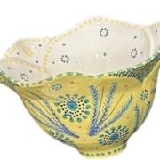 Handpainted Ceramic Petal Bowl- Large